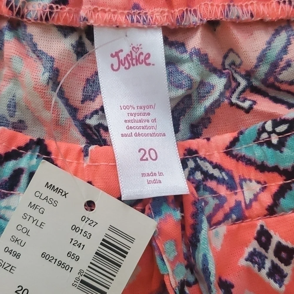NWT Justice Shorts Sz 20 Regular